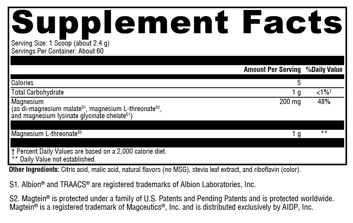 OptiMag® Neuro Lemon-Lime 60 Servings