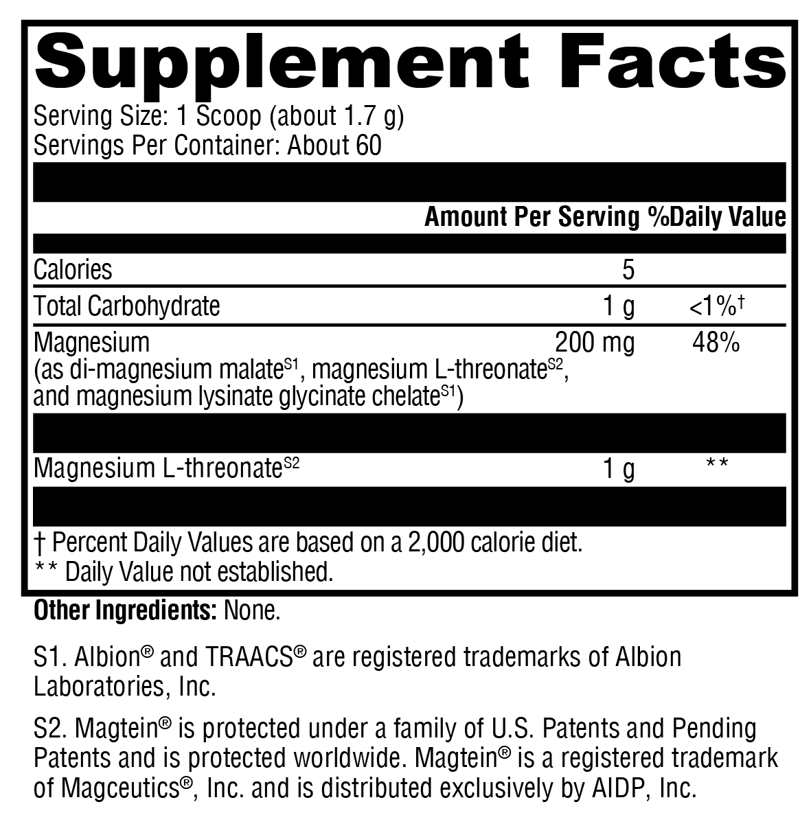 OptiMag® Neuro Unflavored 60 Servings