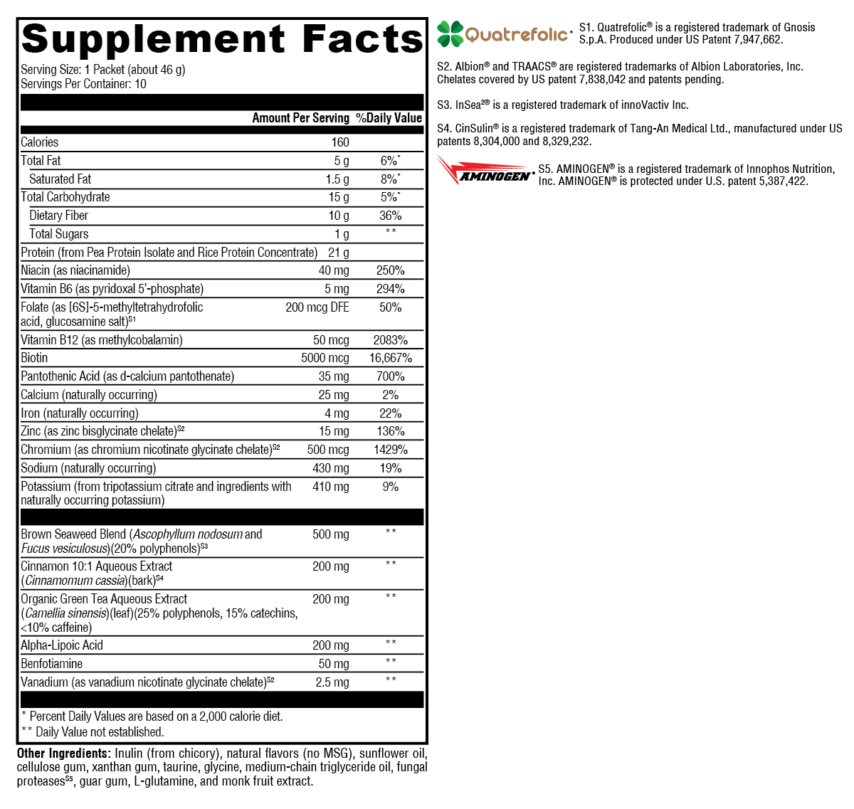 OptiMetaboliX™ Vanilla Delight No Added Sugar, No Stevia 10 Servings