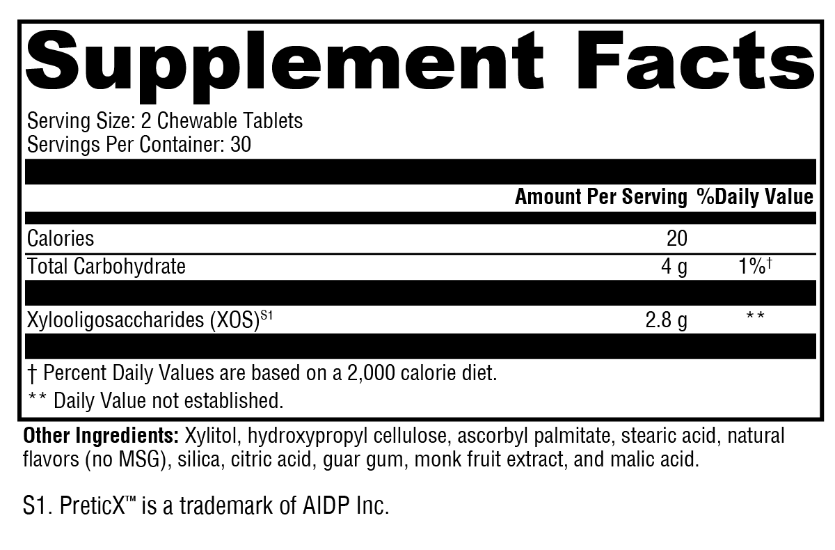 PrebioMax Natural Sour Apple 60 Tablets