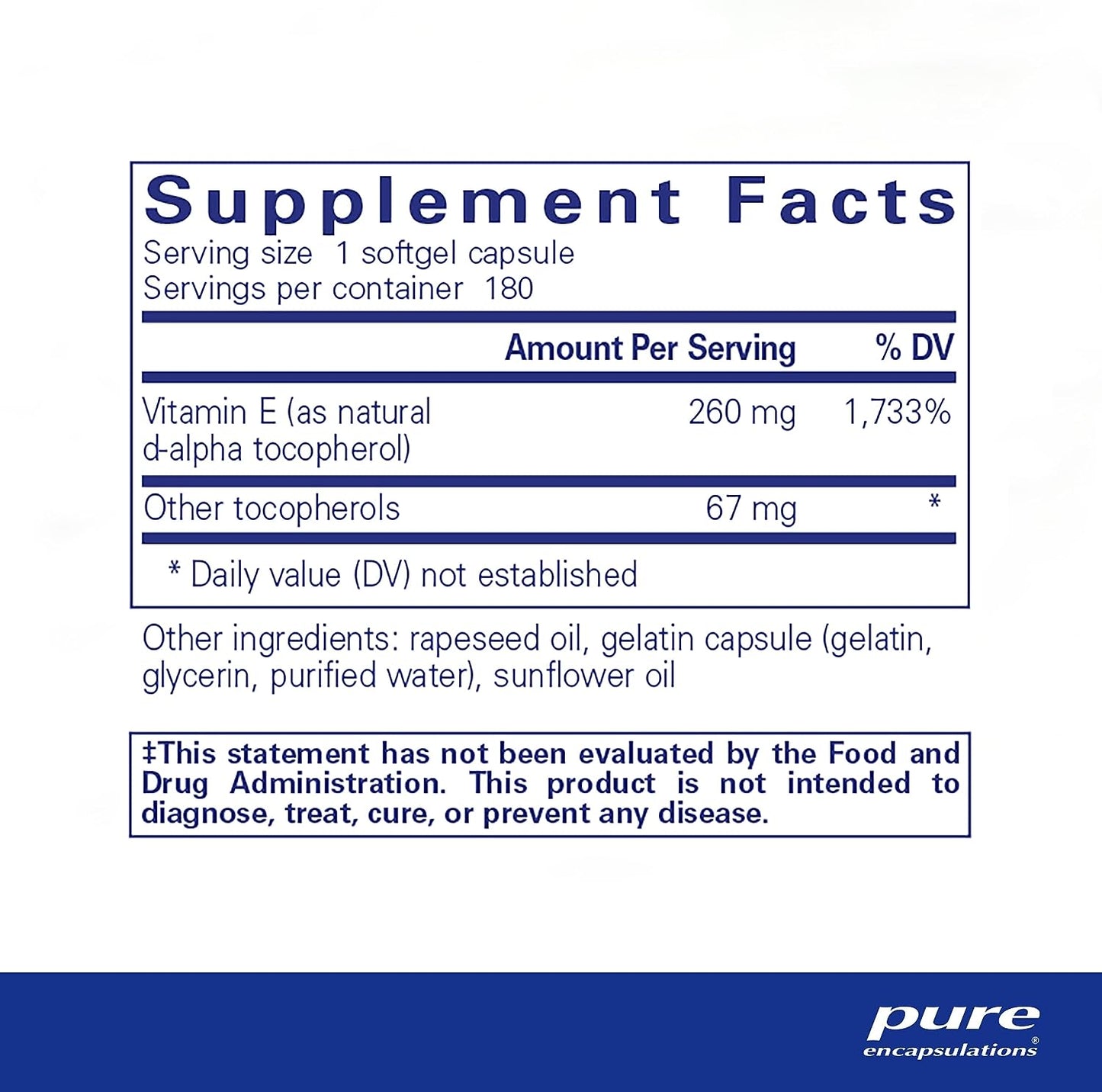 Vitamin E (with mixed tocopherols)