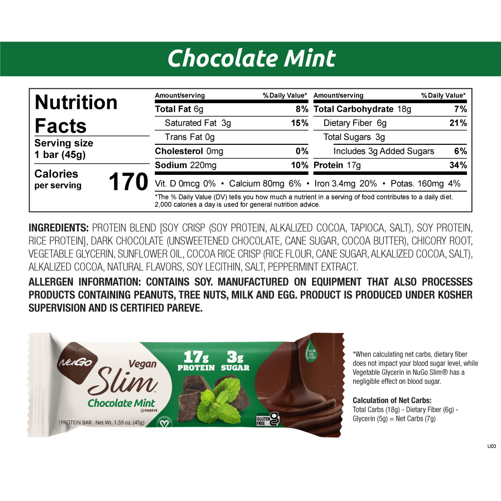 NuGo Slim Chocolate Mint Protein Bar