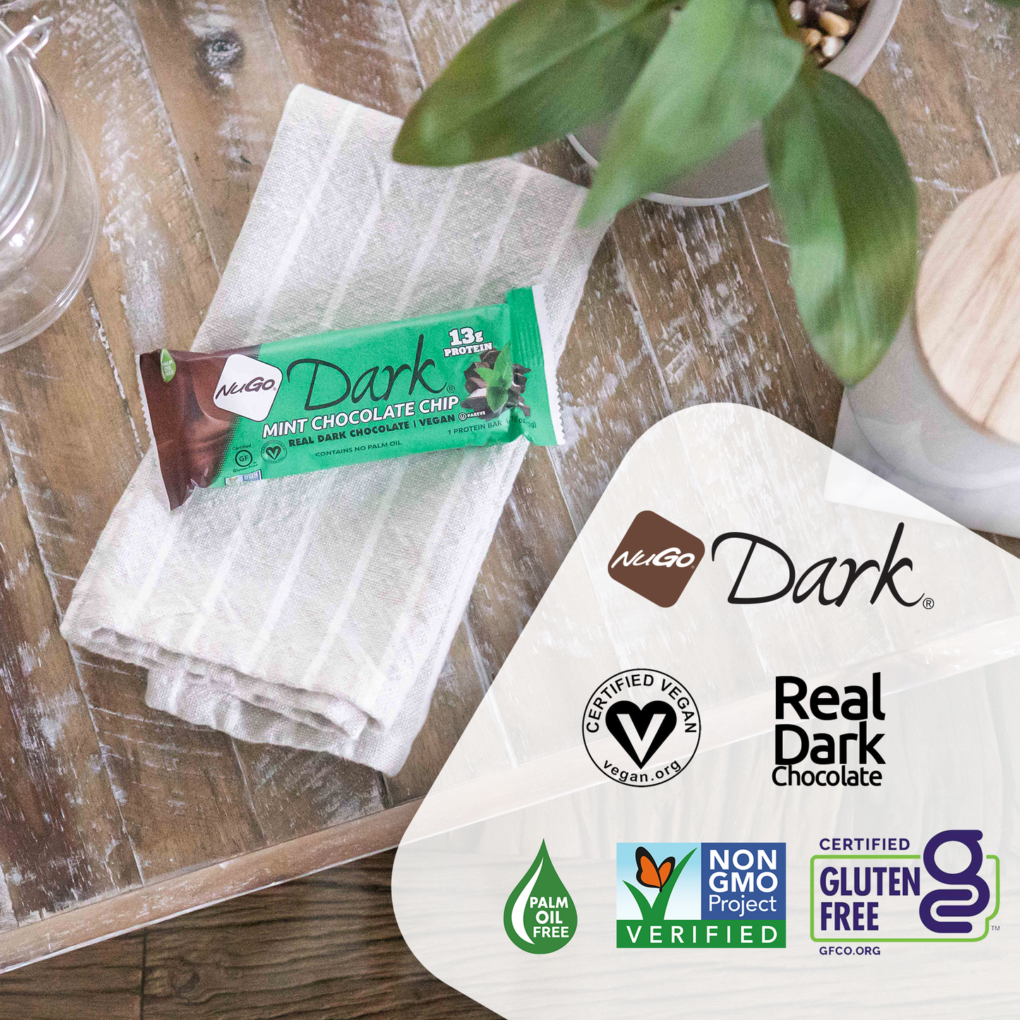NuGo Dark Mint Chocolate Chip Protein Bar